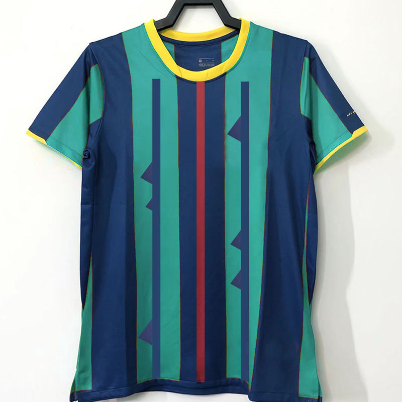 Blue Red Retro Soccer Jerseys Fabric Retro Football Kits T Shirt Men Soccer Jersey